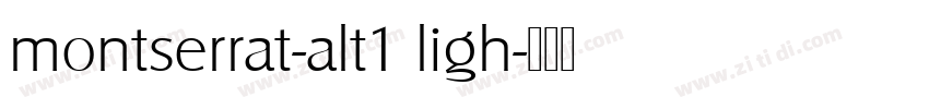 montserrat-alt1 ligh字体转换